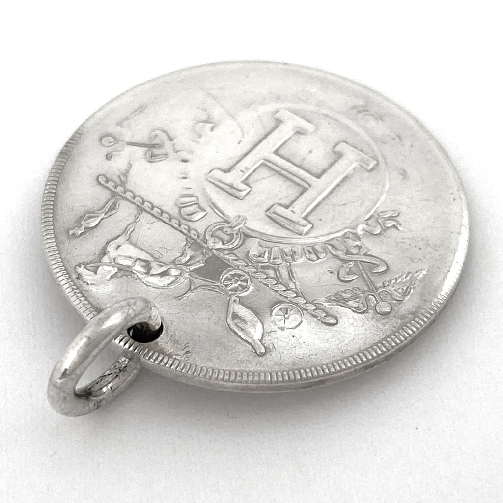 エルメス エクスリブリス チャーム ネックレストップ ペンダントトップ シルバーメッキ シルバー レディース 【中古】bracc