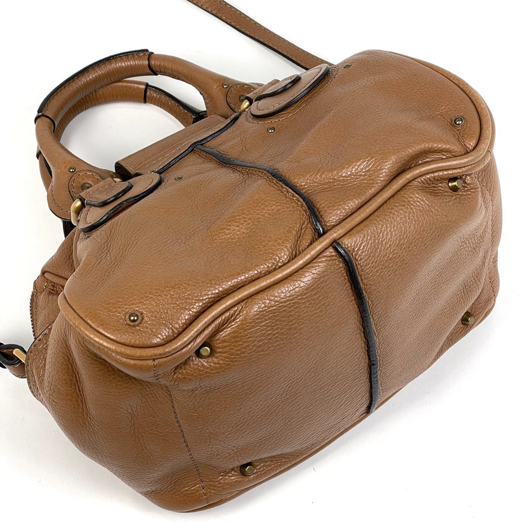 クロエ パディントン ハンドバッグ 2WAY ショルダーバッグ ハンドバッグ レザー ブラウン レディース 【中古】brbag