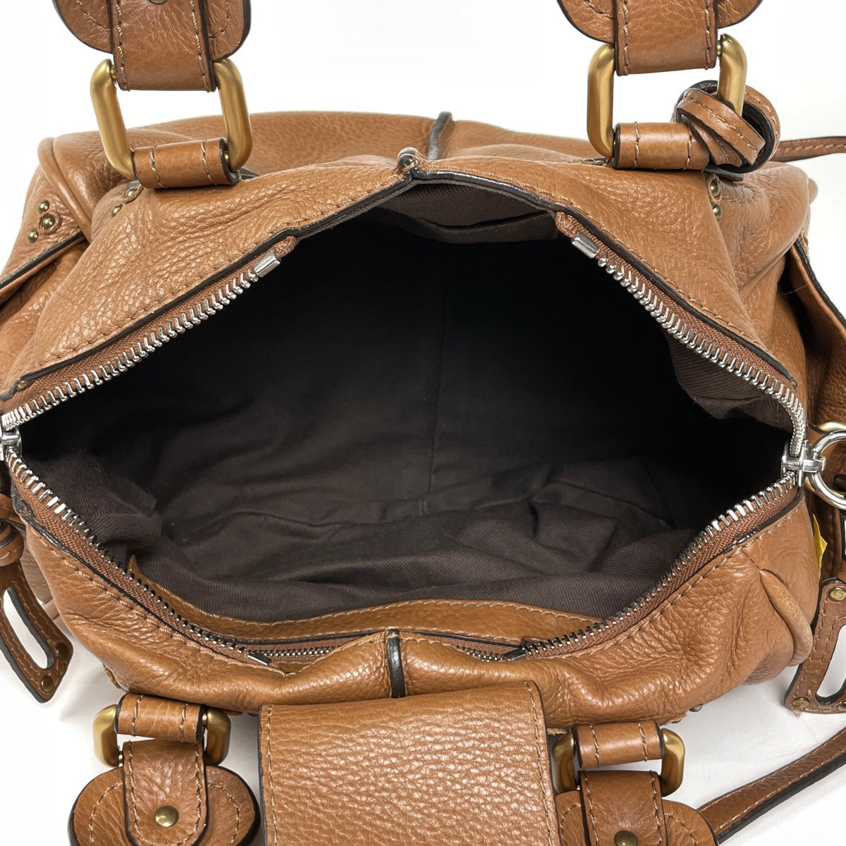 Chloé エデン ブラウンレザーハンドバッグ Chloé エデン ブラウン