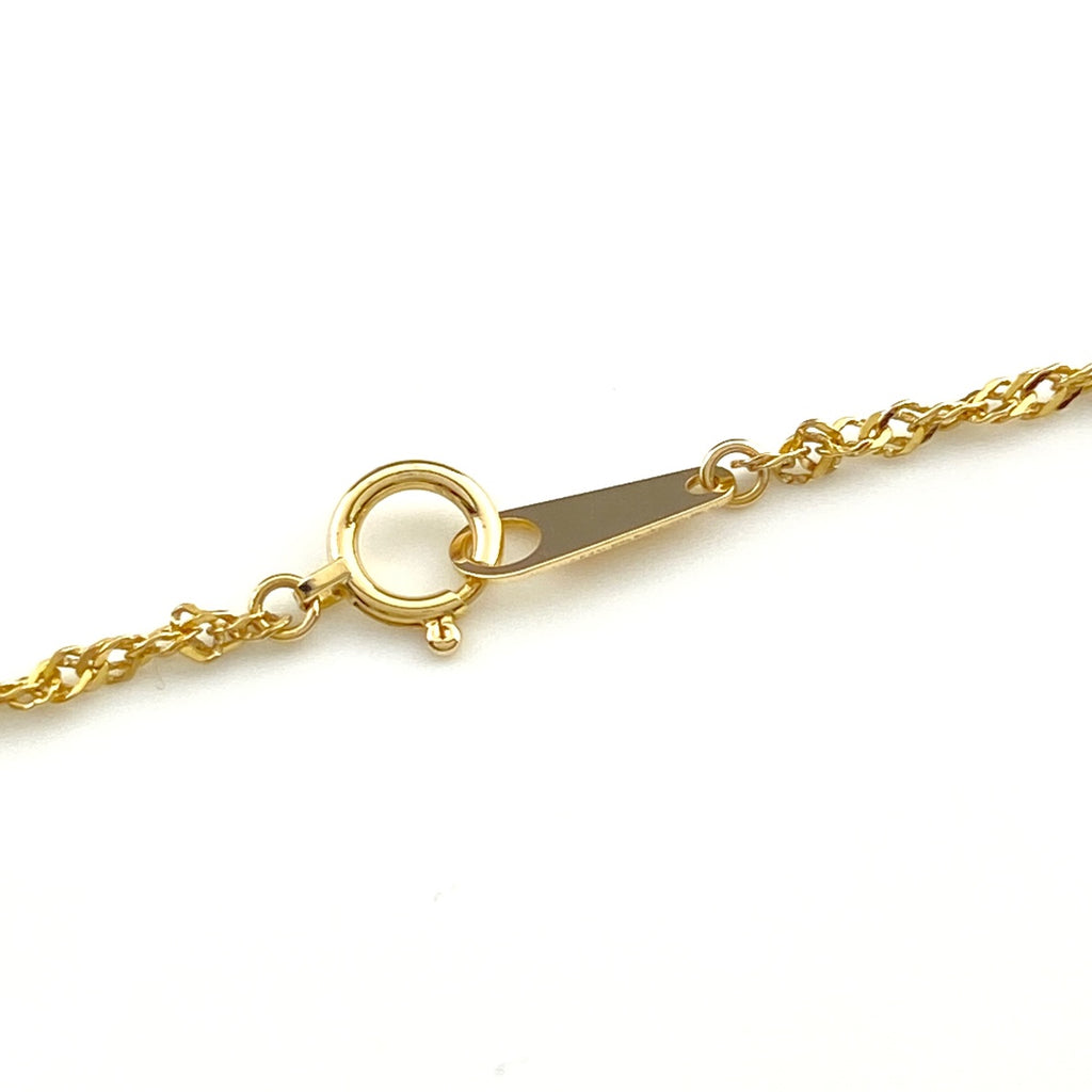 メレダイヤ デザインネックレス YG イエローゴールド ペンダント ネックレス K18 ダイヤモンド レディース 【中古】nbjwl