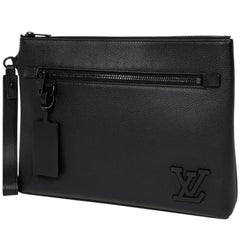 ルイ・ヴィトン ポシェット IPAD セカンドバッグ LV アエログラム クラッチバッグ レザー ノワール(ブラック) M69837 メンズ 【中古】brbag
