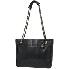 シャネル ココマーク チェーン ショルダーバッグ マトラッセ ショルダーバッグ レザー ブラック レディース 【中古】brbag