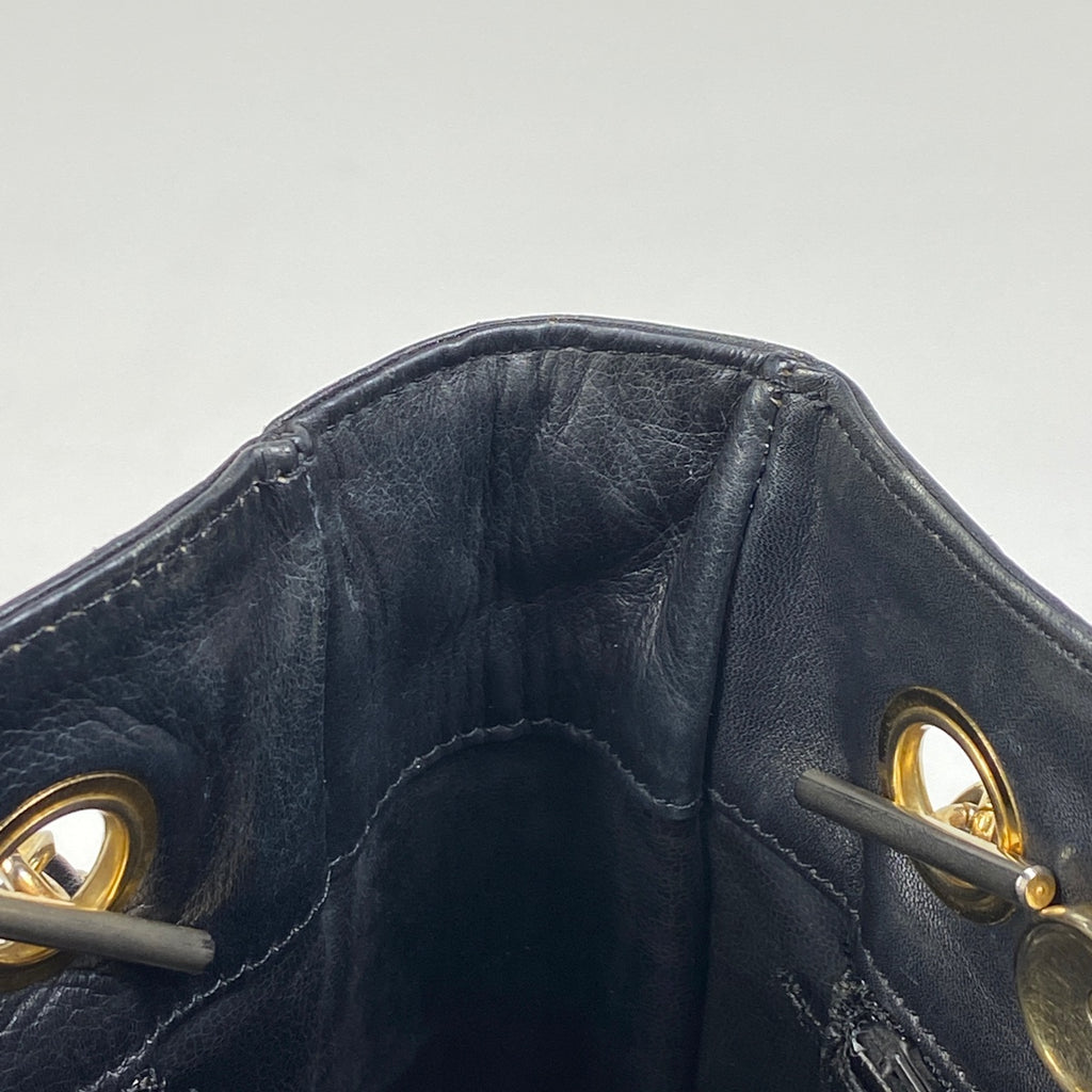 シャネル ココマーク チェーン ショルダーバッグ マトラッセ ショルダーバッグ レザー ブラック レディース 【中古】brbag