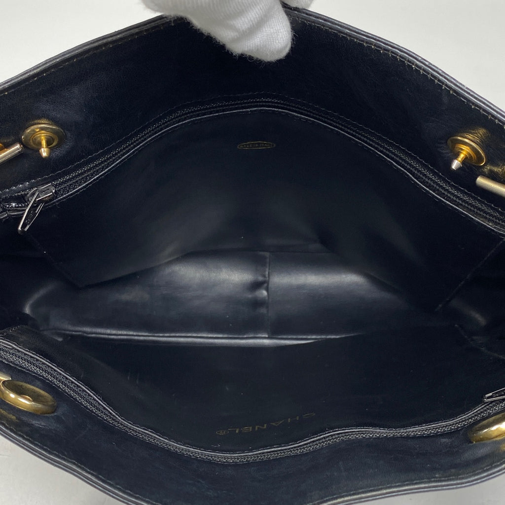 シャネル ココマーク チェーン ショルダーバッグ マトラッセ ショルダーバッグ レザー ブラック レディース 【中古】brbag