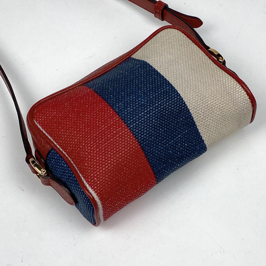 グッチ ロゴ ショルダーバッグ トリコロール ショルダーバッグ ファブリック 517350 レディース 【中古】brbag