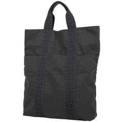 エルメス エールライン カバス Hロゴ ハンドバッグ トートバッグ ナイロンキャンバス グレー レディース 【中古】brbag