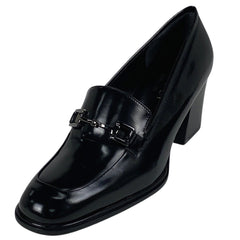 グッチ ホースビット ローファー ヒール 靴 ローファー レザー ブラック レディース 【中古】brapp