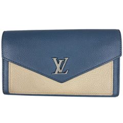 ルイ・ヴィトン ポルトフォイユ マイロックミー 二つ折り 札入れ 小銭入れ 長財布 カーフ ブルージーン ベージュ M62544 レディース 【中古】brbag