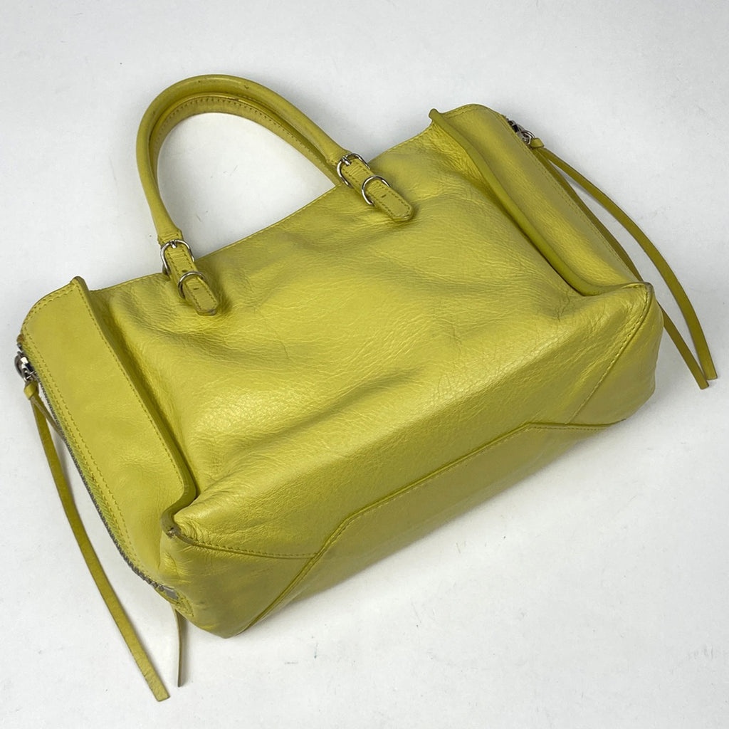 バレンシアガ ペーパーバッグ ミニ 2WAY ショルダーバッグ ハンドバッグ レザー イエロー 305572 レディース 【中古】brbag