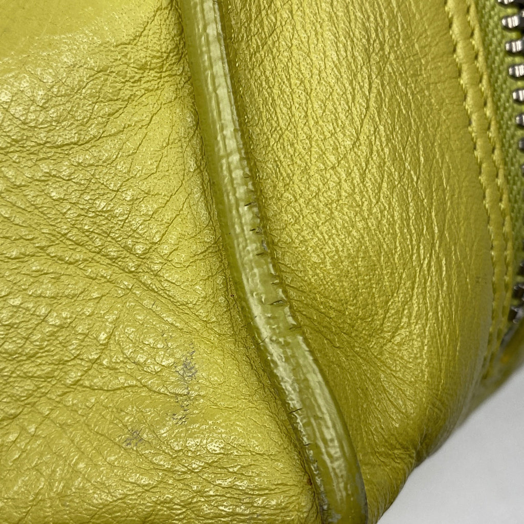バレンシアガ ペーパーバッグ ミニ 2WAY ショルダーバッグ ハンドバッグ レザー イエロー 305572 レディース 【中古】brbag