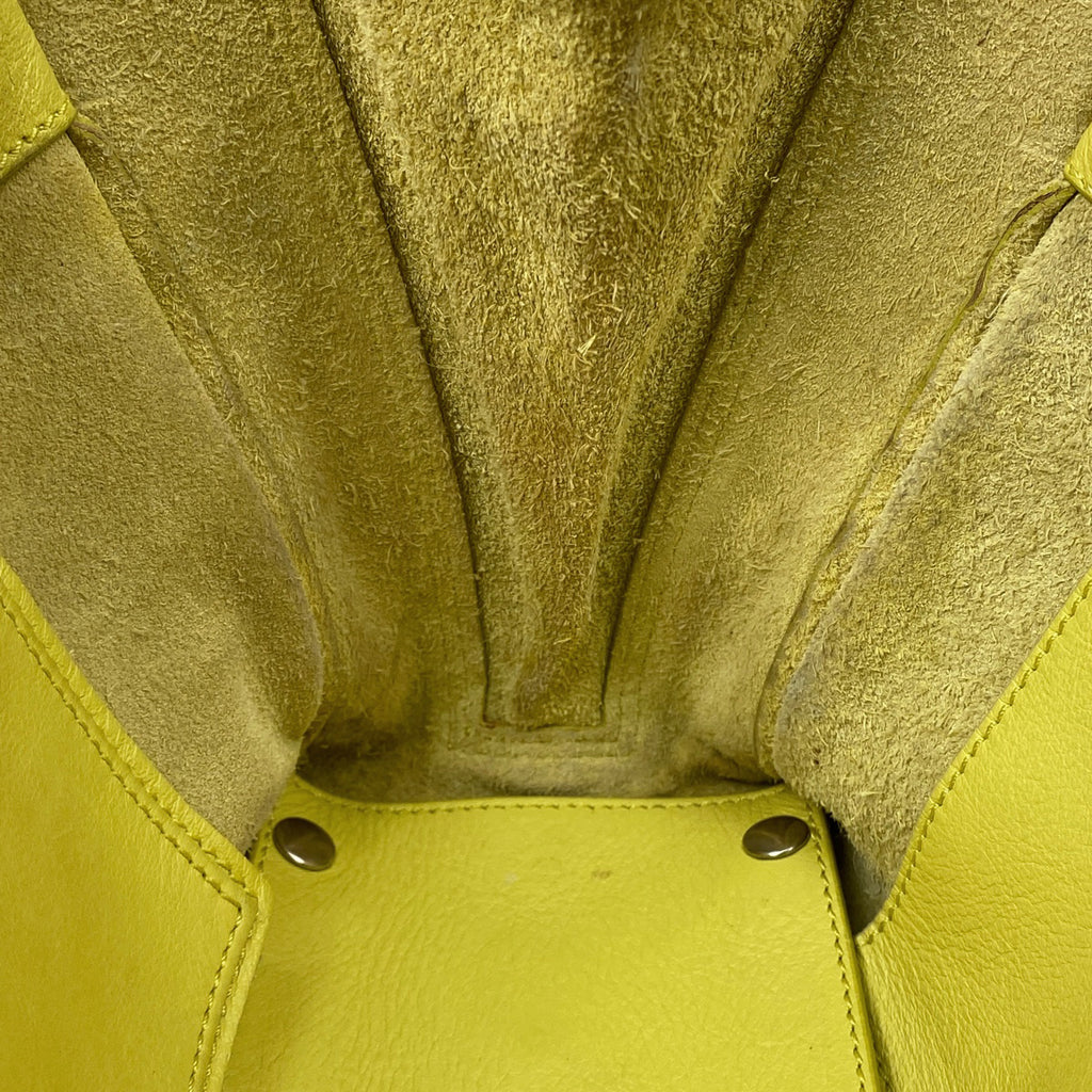 バレンシアガ ペーパーバッグ ミニ 2WAY ショルダーバッグ ハンドバッグ レザー イエロー 305572 レディース 【中古】brbag