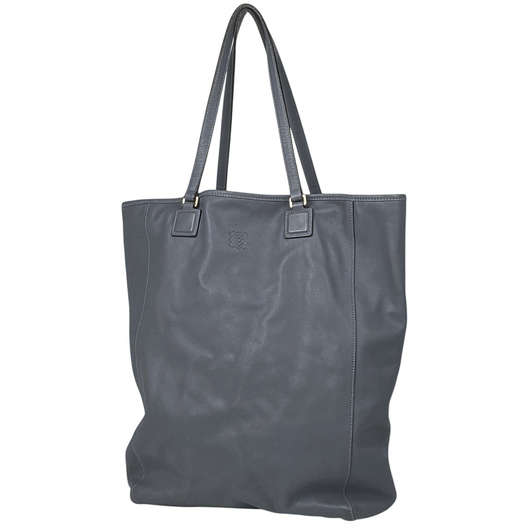 ロエベ アナグラム トートバッグ ショルダーバッグ トートバッグ レザー グレー レディース 【中古】brbag