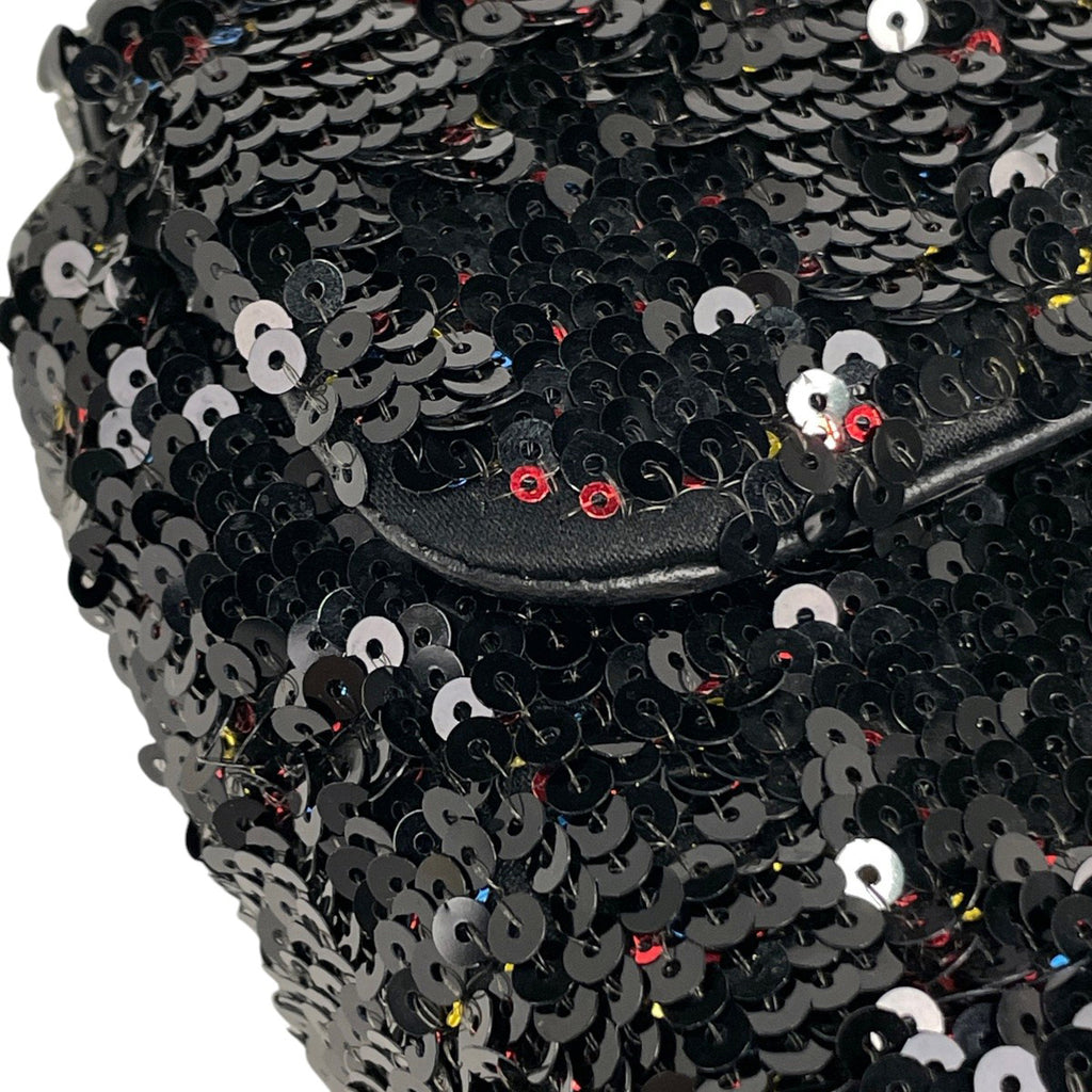 シャネル ココマーク チェーン ショルダーバッグ ミニ ショルダーバッグ スパンコール ブラック レディース 【中古】brbag