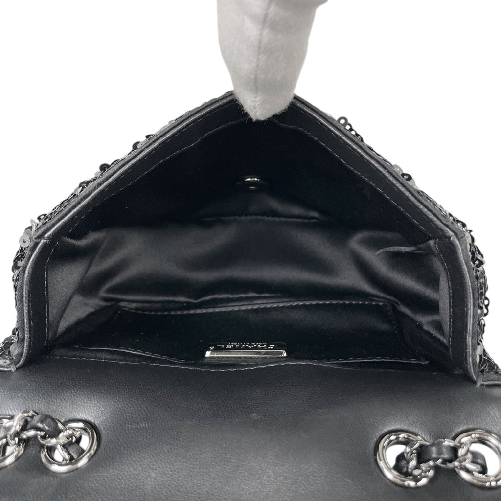 シャネル ココマーク チェーン ショルダーバッグ ミニ ショルダーバッグ スパンコール ブラック レディース 【中古】brbag