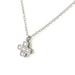 ティファニー クルーシフォーム ネックレス プラチナ メレダイヤ ペンダント クロス 十字架 ネックレス Pt950 ダイヤモンド レディース 【中古】brjwl