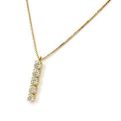 タサキ メレダイヤ デザインネックレス YG イエローゴールド ネックレス K18 ダイヤモンド レディース 【中古】brjwl