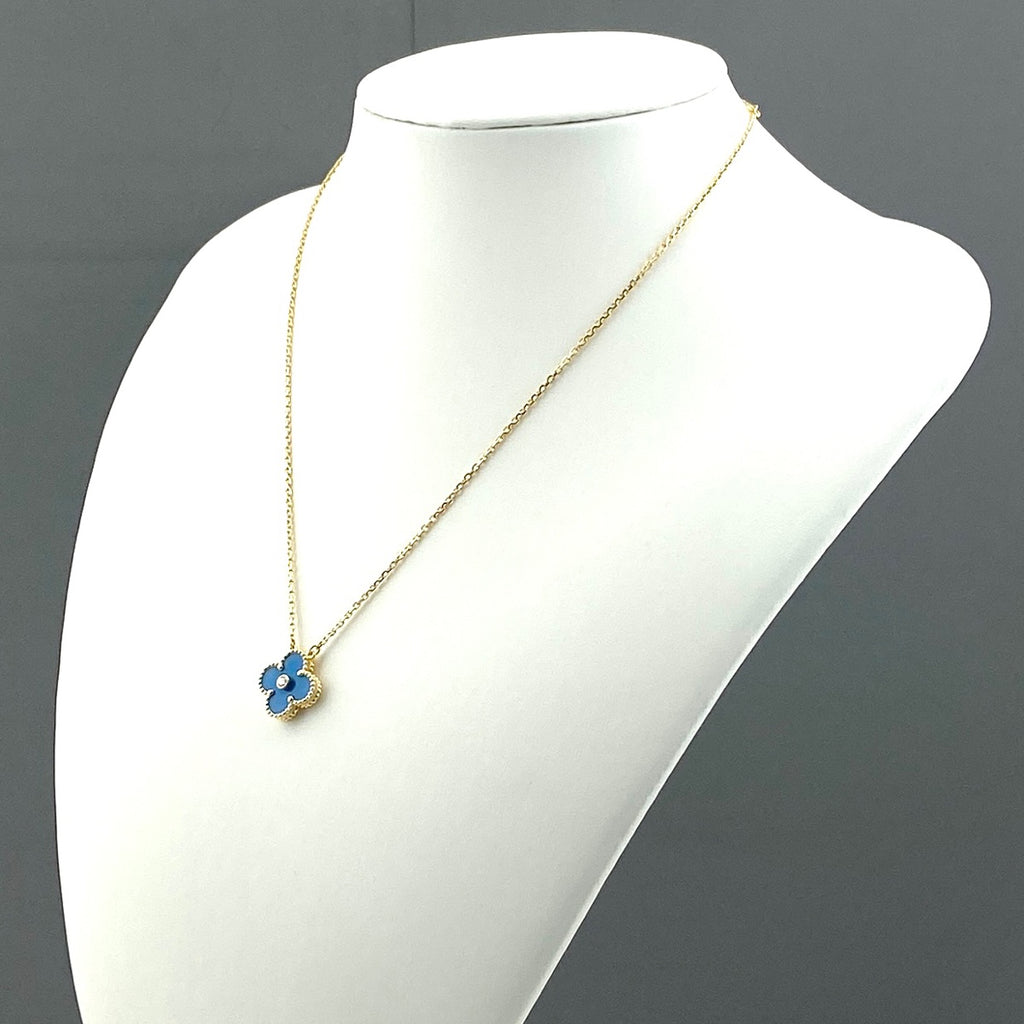 ヴァンクリーフ＆アーペル 2019年ホリデーコレクション ヴィンテージアルハンブラ ネックレス セーブル レディース 中古 brjwl