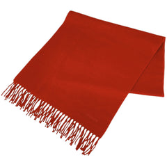 エルメス ロゴ マフラー フリンジ マフラー カシミヤ レッド レディース 【中古】brbag