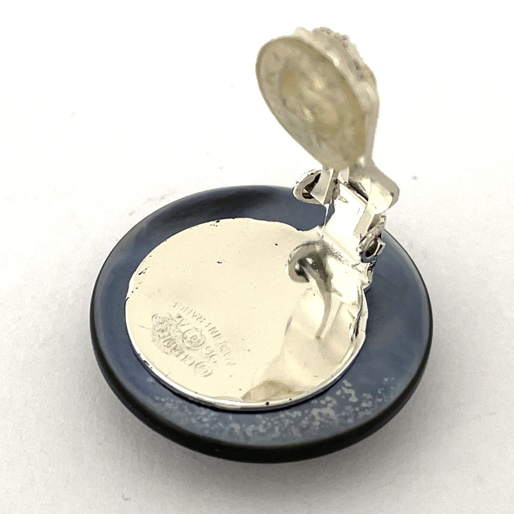 シャネル ココマーク ラインストーン イヤリング CC ラウンド イヤリング シルバーメッキ シルバー レディース 【中古】bracc