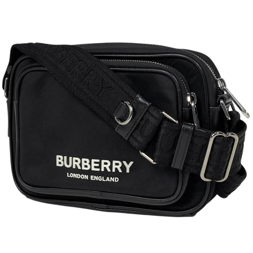 バーバリー ロゴ ショルダーバッグ 斜め掛け レディース ショルダーバッグ ナイロン ブラック メンズ 【中古】brbag