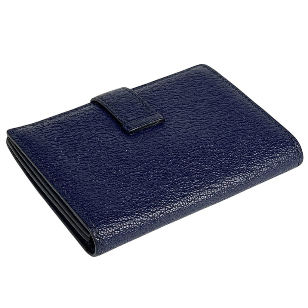 エルメス ベアン カードケース 名刺入れ Hロゴ カードケース シェーブル ブルーアンクル レディース 【中古】brbag