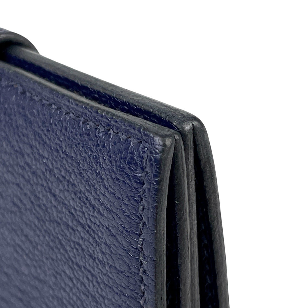 エルメス ベアン カードケース 名刺入れ Hロゴ カードケース シェーブル ブルーアンクル レディース 【中古】brbag