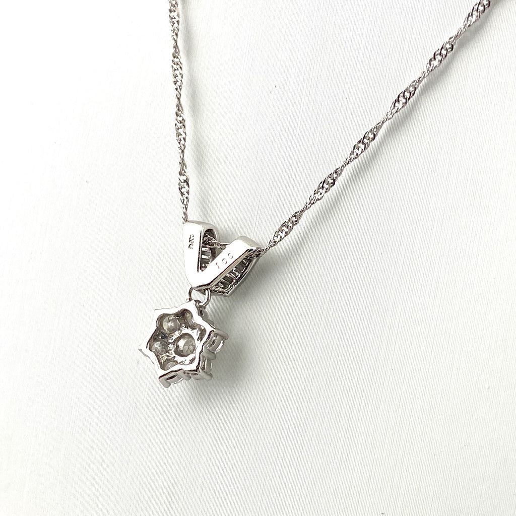 メレダイヤ デザインネックレス プラチナ ペンダント ネックレス Pt900 Pt850 ダイヤモンド レディース 【中古】nbjwl