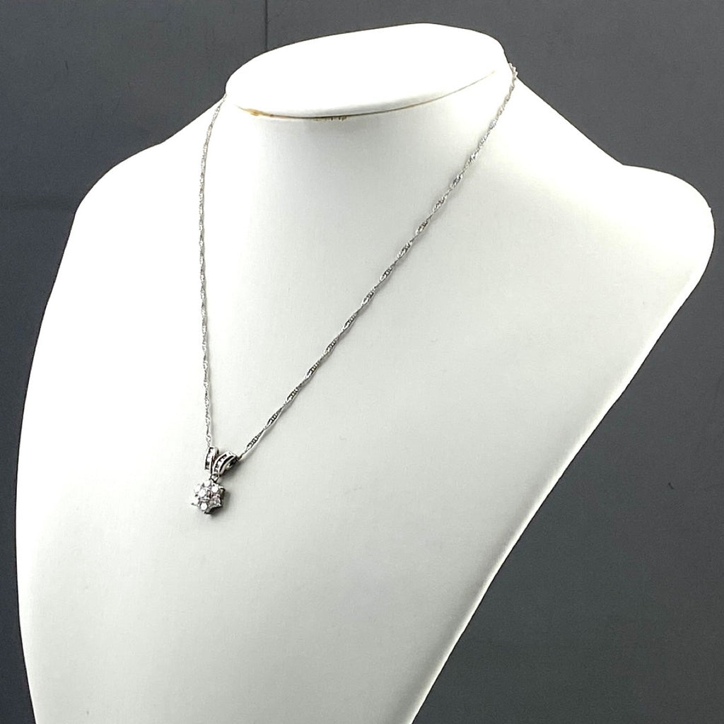 メレダイヤ デザインネックレス プラチナ ペンダント ネックレス Pt900 Pt850 ダイヤモンド レディース 【中古】nbjwl