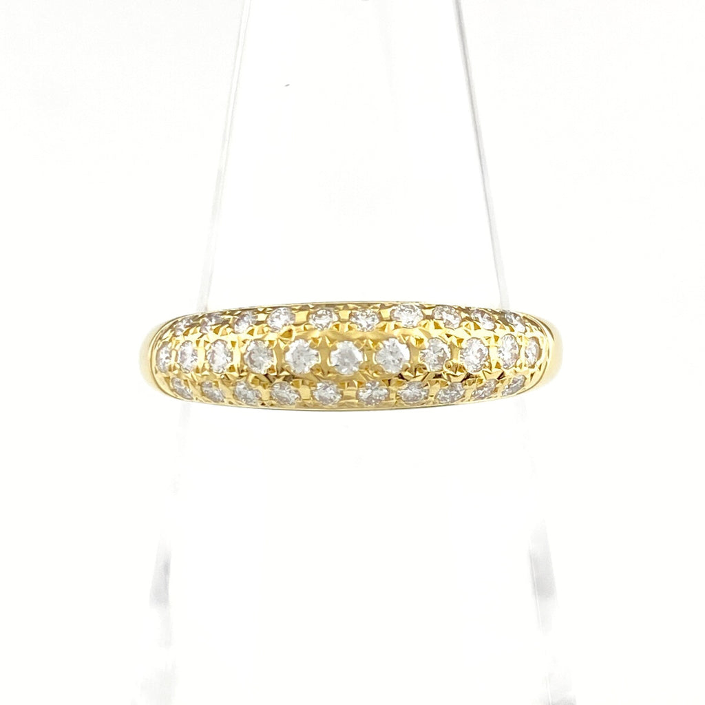 ミキモト メレダイヤ デザインリング YG イエローゴールド 指輪 リング 11.5号 K18 ダイヤモンド レディース 【中古】brjwl