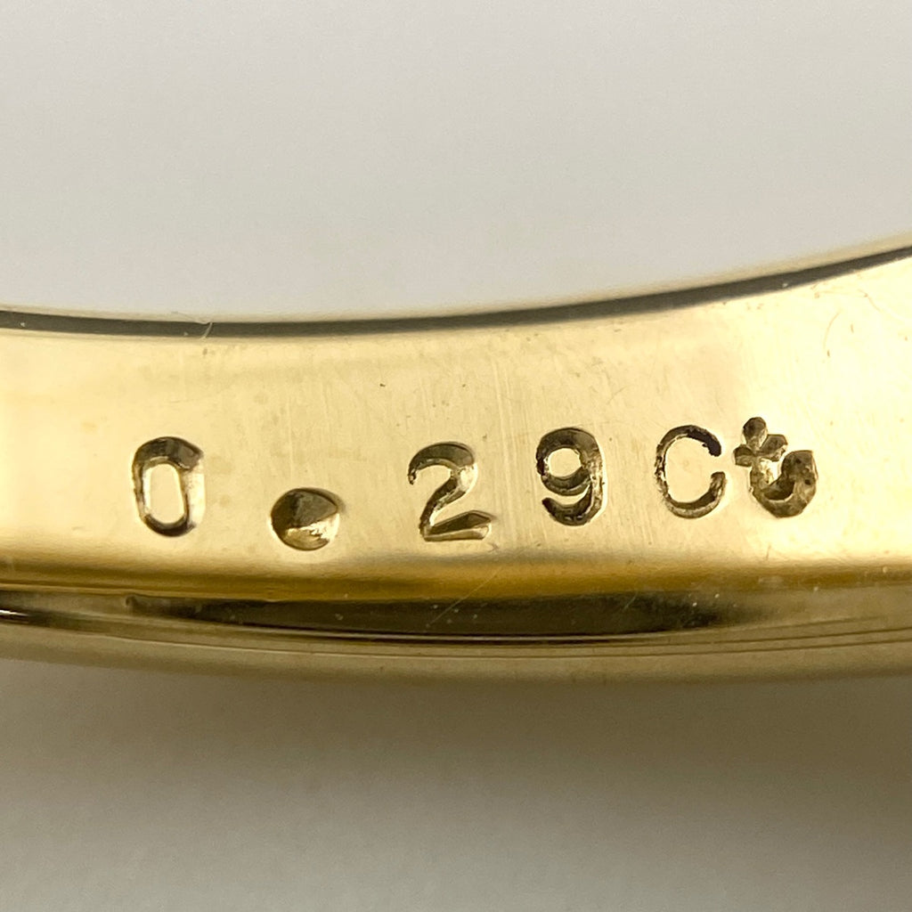 ミキモト メレダイヤ デザインリング YG イエローゴールド 指輪 リング 11.5号 K18 ダイヤモンド レディース 【中古】brjwl