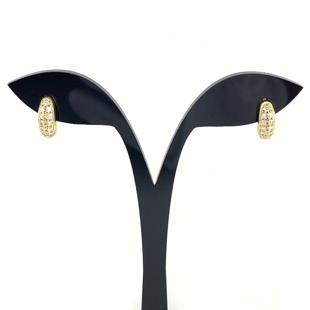 ミキモト メレダイヤ デザインピアス YG イエローゴールド ピアス K18 ダイヤモンド レディース 【中古】brjwl