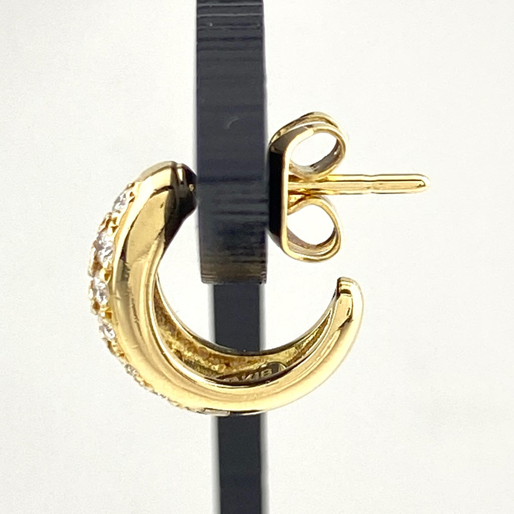 ミキモト メレダイヤ デザインピアス YG イエローゴールド ピアス K18 ダイヤモンド レディース 【中古】brjwl