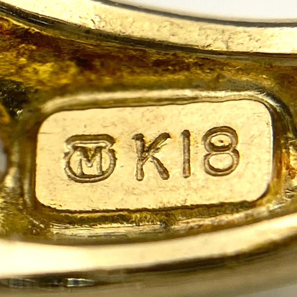 ミキモト メレダイヤ デザインピアス YG イエローゴールド ピアス K18 ダイヤモンド レディース 【中古】brjwl