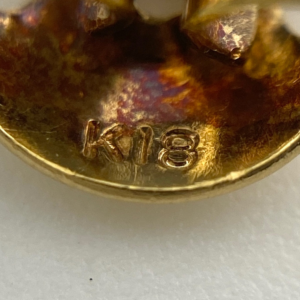 ミキモト メレダイヤ デザインピアス YG イエローゴールド ピアス K18 ダイヤモンド レディース 【中古】brjwl