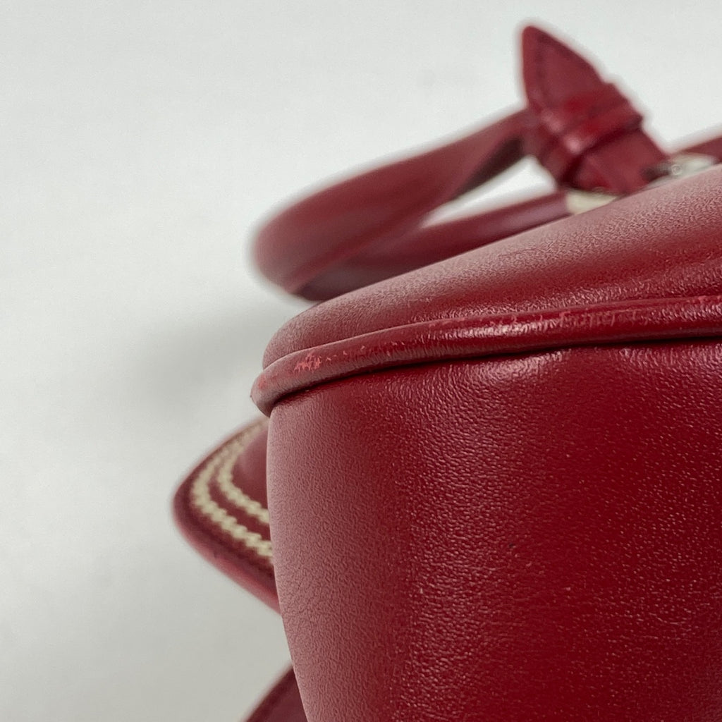 クリスチャンディオール ロゴ ハンドバッグ 手提げ ハンドバッグ レザー レッド レディース 【中古】brbag