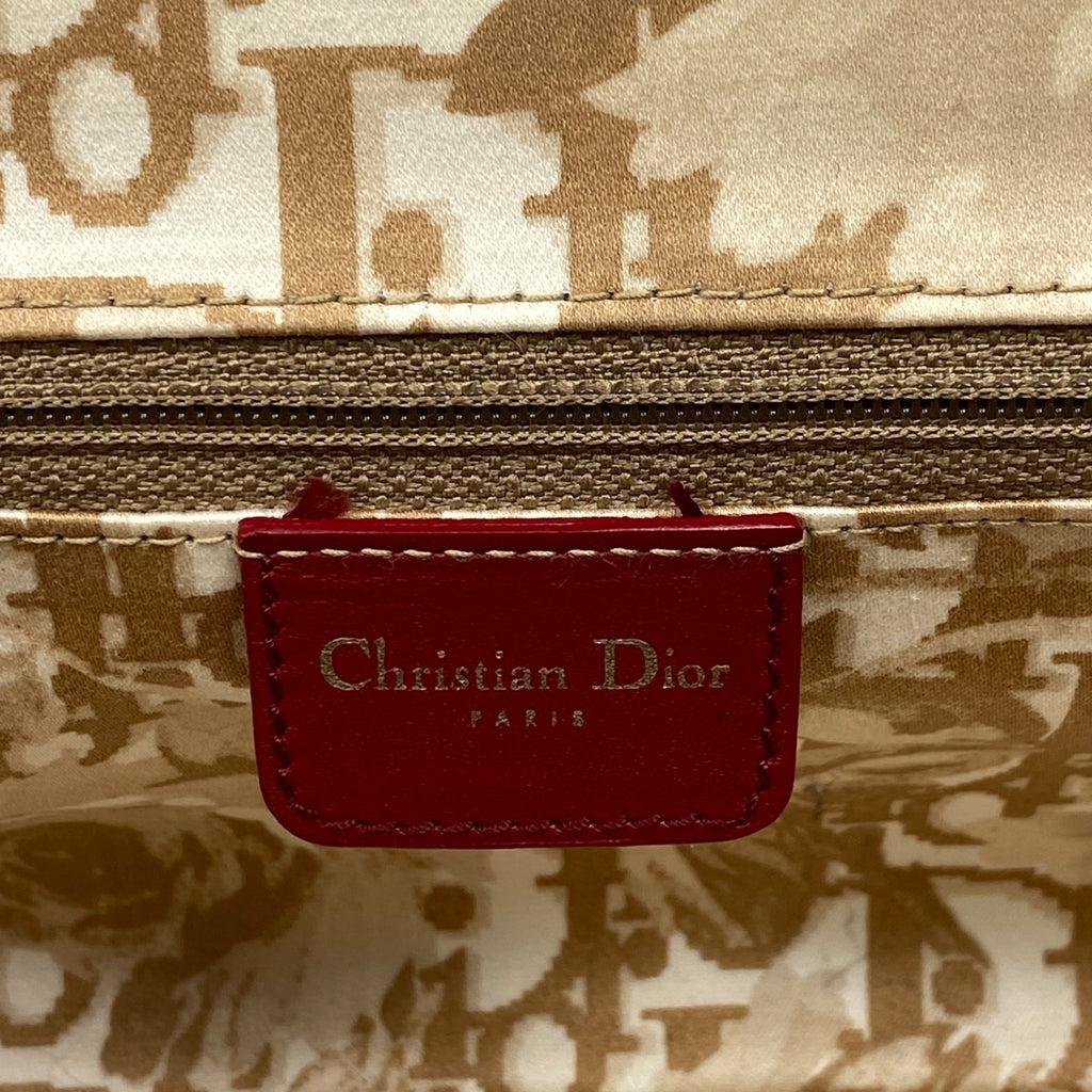 クリスチャンディオール ロゴ ハンドバッグ 手提げ ハンドバッグ レザー レッド レディース 【中古】brbag