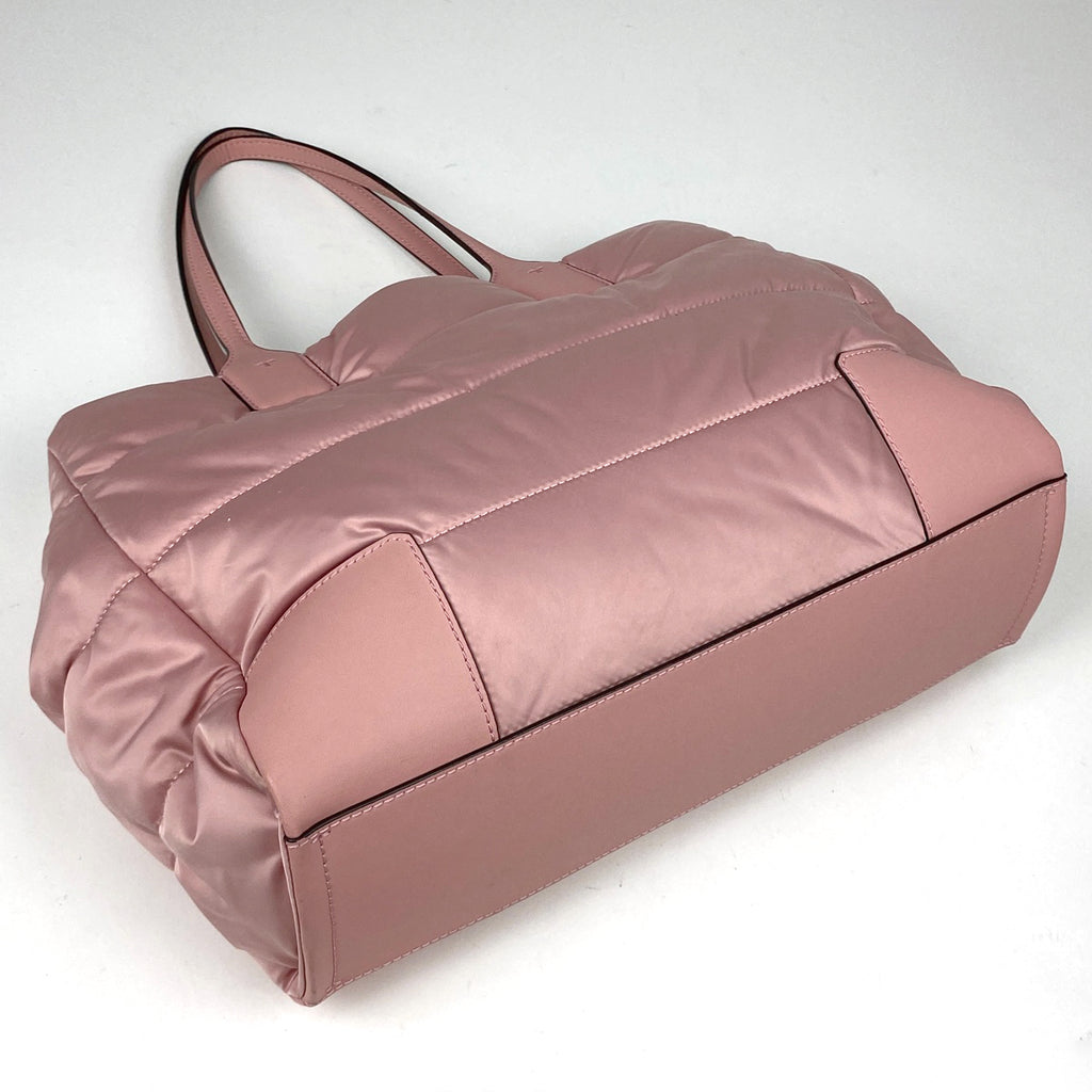 トリーバーチ ロゴ トートバッグ エラ パッファ トートバッグ ナイロン ピンク レディース 【中古】brbag