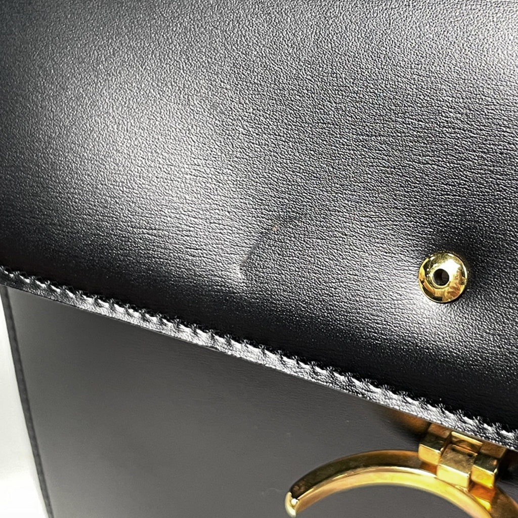 カルティエ パンテール ハンドバッグ 2WAY ショルダーバッグ 豹 パンサーモチーフ ハンドバッグ レザー ブラック レディース 【中古】brbag