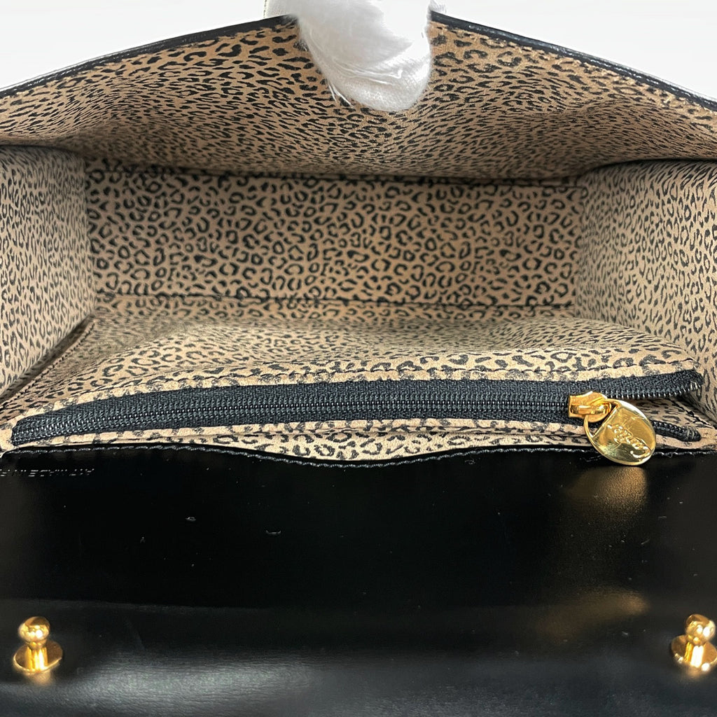 カルティエ パンテール ハンドバッグ 2WAY ショルダーバッグ 豹 パンサーモチーフ ハンドバッグ レザー ブラック レディース 【中古】brbag