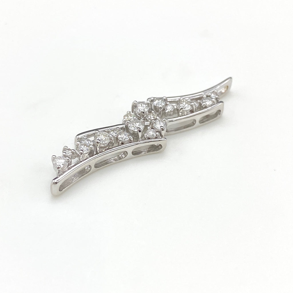 メレダイヤ デザインペンダントトップ WG ホワイトゴールド ペンダントトップ K18 WG ダイヤモンド レディース 【中古】nbjwl