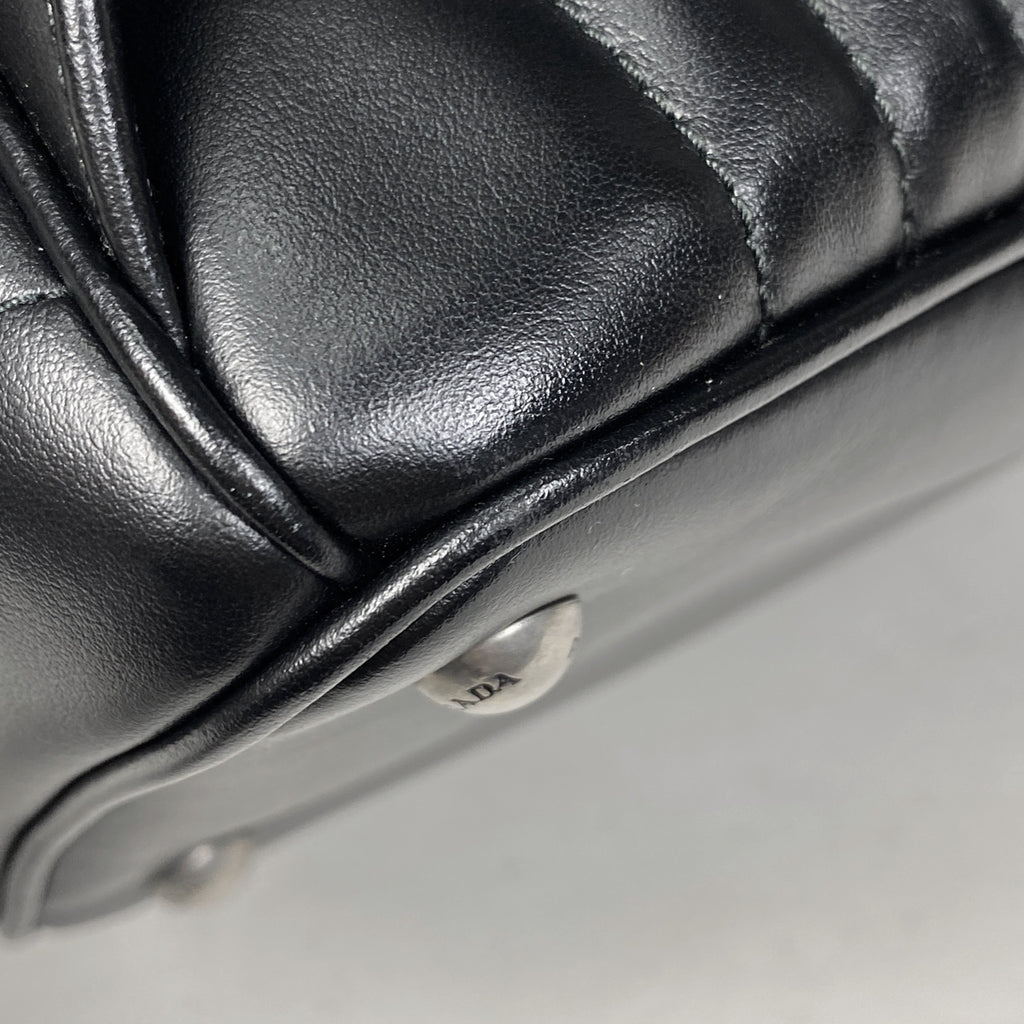 プラダ ダイアグラム リュックサック バックパック リュック レザー ネロ(ブラック) 1BZ030 レディース 【中古】brbag