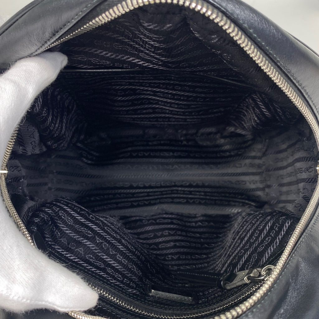 プラダ ダイアグラム リュックサック バックパック リュック レザー ネロ(ブラック) 1BZ030 レディース 【中古】brbag