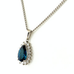 Pt900 Pt850 パライバトルマリン ネックレス 1.30ct 鑑定書付き レディース ノンブランドジュエリー 中古 nbjwl