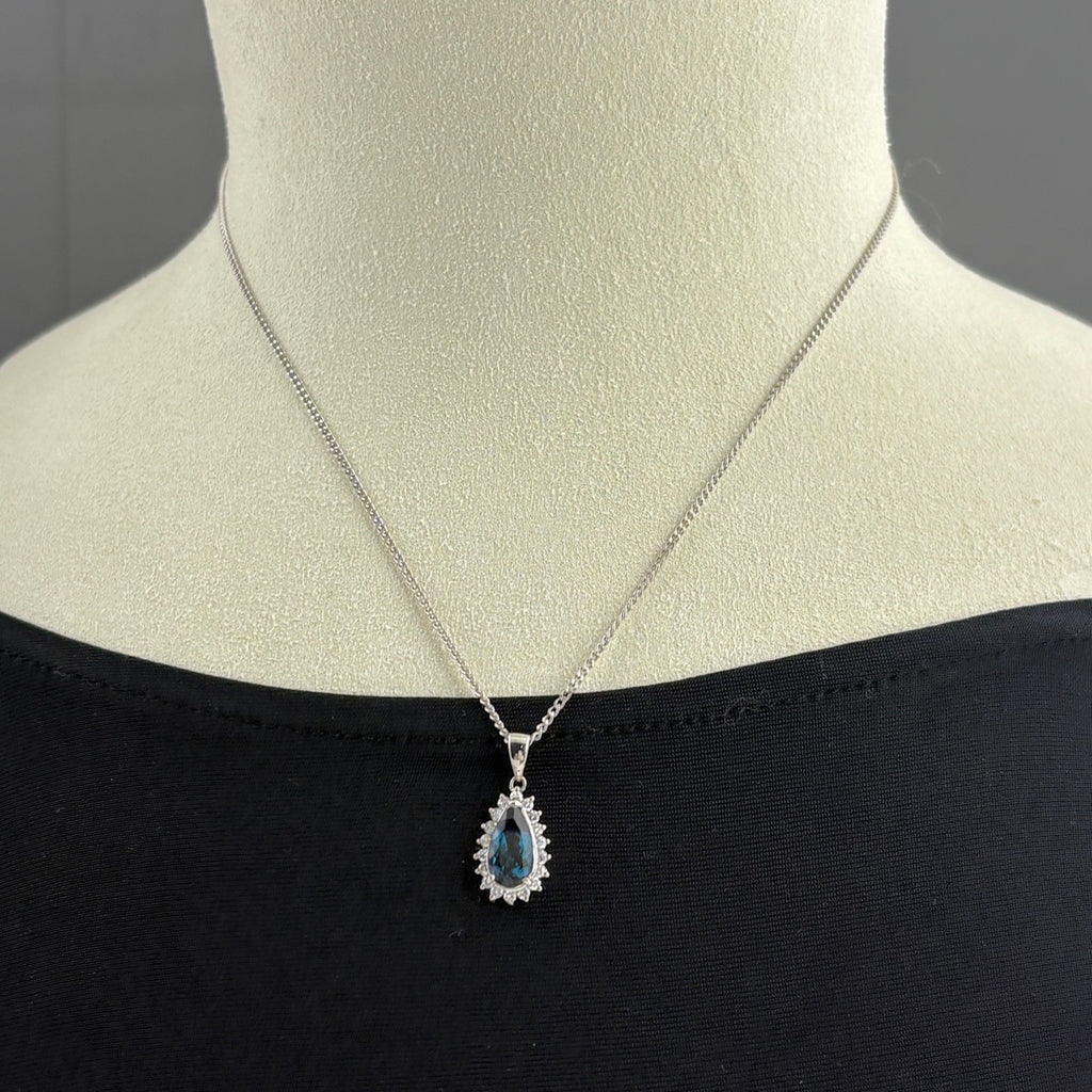 パライバトルマリン デザインネックレス ネックレス Pt900 Pt850