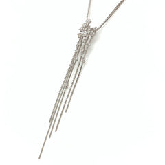 タサキ メレダイヤ デザインネックレス WG ホワイトゴールド ペンダント ネックレス K18 WG ダイヤモンド レディース 【中古】brjwl