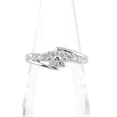 メレダイヤ デザインリング プラチナ 指輪 リング 9号 Pt900 ダイヤモンド レディース 【中古】nbjwl