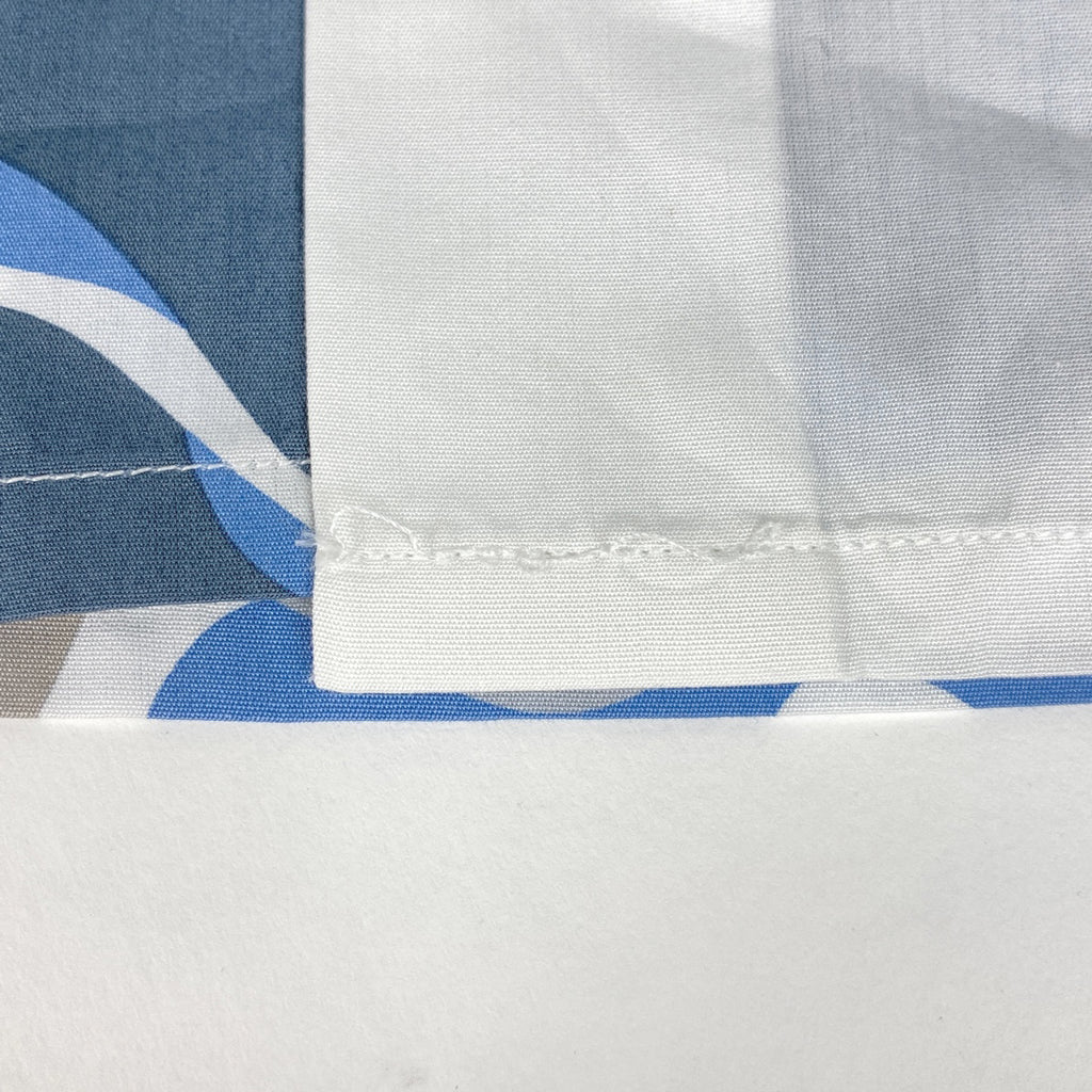 エルメス ホース柄 長袖シャツ 馬柄 セリエボタン トップス 長袖シャツ 綿 ホワイト ブルー メンズ 【中古】brapp