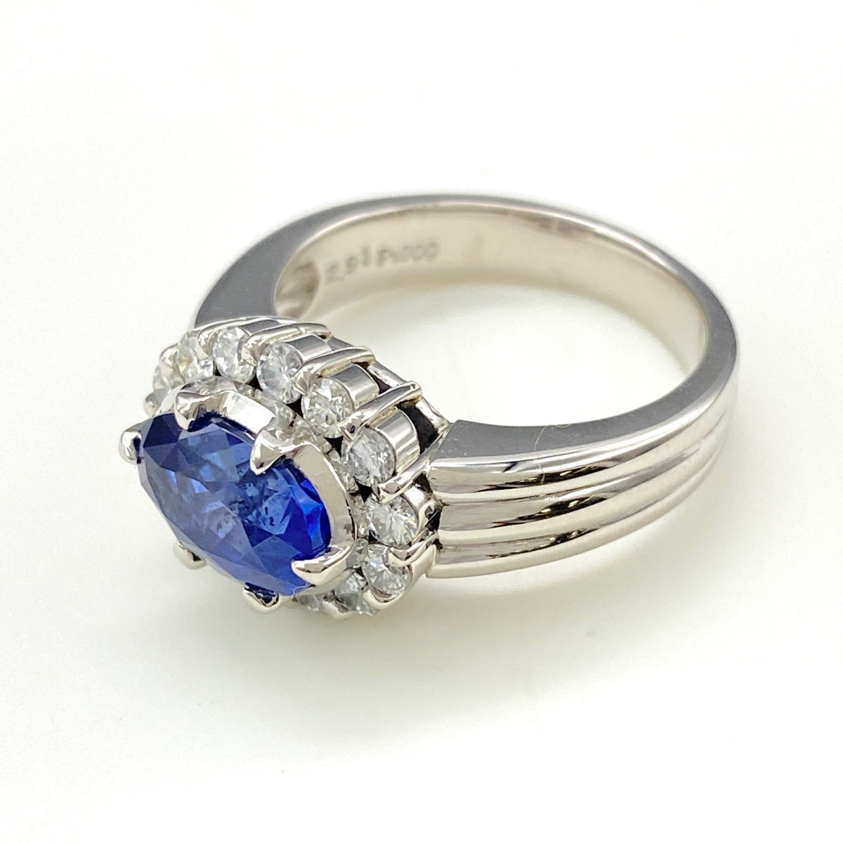千*尋様 ☆超美品 サファイア pt900 ダイヤモンドリング 約13号☆ バイセル公式】サファイア デザインリング プラチナ 指輪