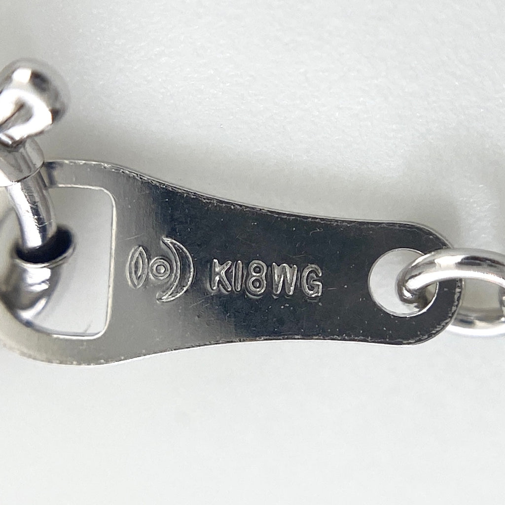 タサキ クローバーモチーフ デザインネックレス WG ホワイトゴールド ペンダント メレダイヤ 四つ葉 ネックレス K18 WG ダイヤモンド レディース 【中古】brjwl