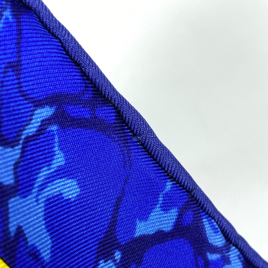 エルメス カレ 90 CARPE DIEM 今日一日を楽しむ 太陽 月 星 スカーフ スカーフ シルク ブルー レディース 【中古】brbag